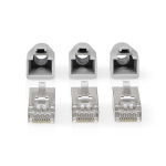 Nedis RJ45-kontakt | RJ45 Pass Through | Solid/Stranded FTP CAT6 | Rett | Gull belagt | 10 stk. | Polycarbonate | Grå / Hvit / Sort | Boks Nedis RJ45-kontakt | RJ45 Pass Through | Solid/Stranded FTP CAT6 | Rett | Gull belagt | 10 stk. | Polycarbonate | Grå / Hvit / Sort | Boks