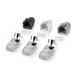 Nedis RJ45-kontakt | RJ45 Pass Through | Solid/Stranded FTP CAT7 | Rett | Gull belagt | 10 stk. | Polycarbonate | Grå / Hvit / Sort | Boks Nedis RJ45-kontakt | RJ45 Pass Through | Solid/Stranded FTP CAT7 | Rett | Gull belagt | 10 stk. | Polycarbonate | Grå / Hvit / Sort | Boks