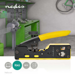 Nedis Crimp pliers | CAT5 / CAT5e / CAT6 / CAT6a / CAT7 / RJ12 / RJ45 | Cutting / Plier / Stripping | Gummi / Stål | Gul / Sort Nedis Crimp pliers | CAT5 / CAT5e / CAT6 / CAT6a / CAT7 / RJ12 / RJ45 | Cutting / Plier / Stripping | Gummi / Stål | Gul / Sort