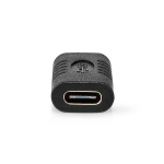 Nedis USB-C™ Adapter | USB 3.2 Gen 2 | USB-C™ Hunn | USB-C™ Hunn | 4K@60Hz | 10 Gbps | Rund | Nikkel belagt | Sort | Konvolutt