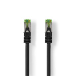 Nedis CAT7 nettverkskabel | S/FTP | RJ45 Han | RJ45 Han | 3.00 m | Snagless | Rund | LSZH | Sort | Konvolutt