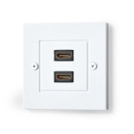 Nedis HDMI™ Veggboks | 2x HDMI™ Female | 4K@60Hz | HDMI™ Output | Sort | 18 Gbps | Gull belagt | Konvolutt