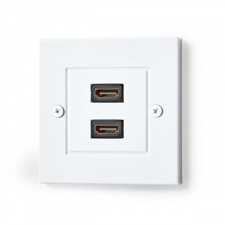 Nedis HDMI™ Veggboks | 2x HDMI™ Female | 4K@60Hz | HDMI™ Output | Sort | 18 Gbps | Gull belagt | Konvolutt