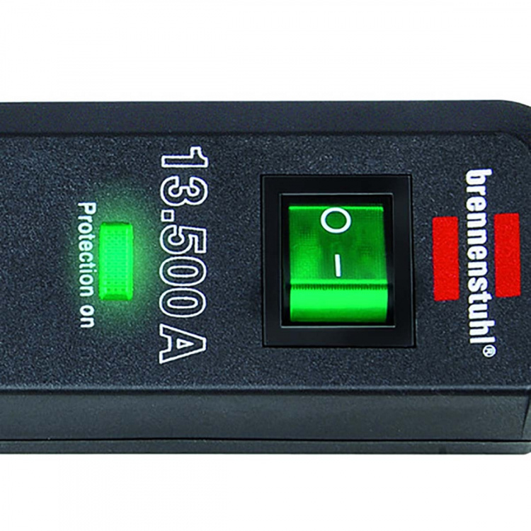 brennenstuhl Overspenning Beskyttet Forlengelse Stikkontakt Eco-Line 6-Vei1.50 m - Beskyttende Kontakt