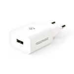 Nedis vegg lader | 12 W | Hurtigladefunksjon | 1x 2.4 A A | Antall utganger: 1 | USB-A | Ingen Kabel Inkludert | Single Voltage Output | Hvit