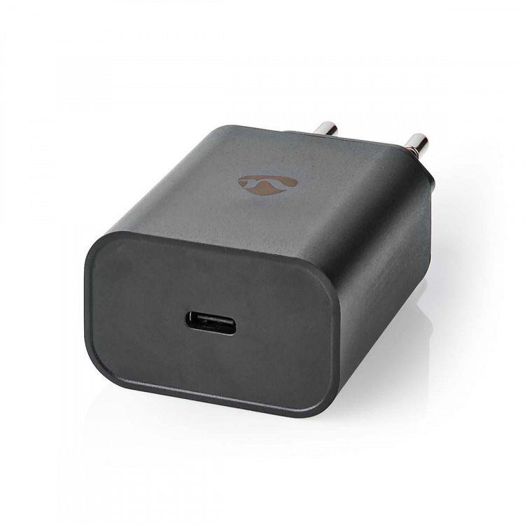 Nedis vegg lader | 30 W | PD3.0 27W / PD3.0 30W / QC3.0 | Hurtigladefunksjon | 1.5 / 2.0 / 2.5 / 3.0 A | Antall utganger: 1 | USB-C™ | Automatisk Spenning Utvalg | Sort