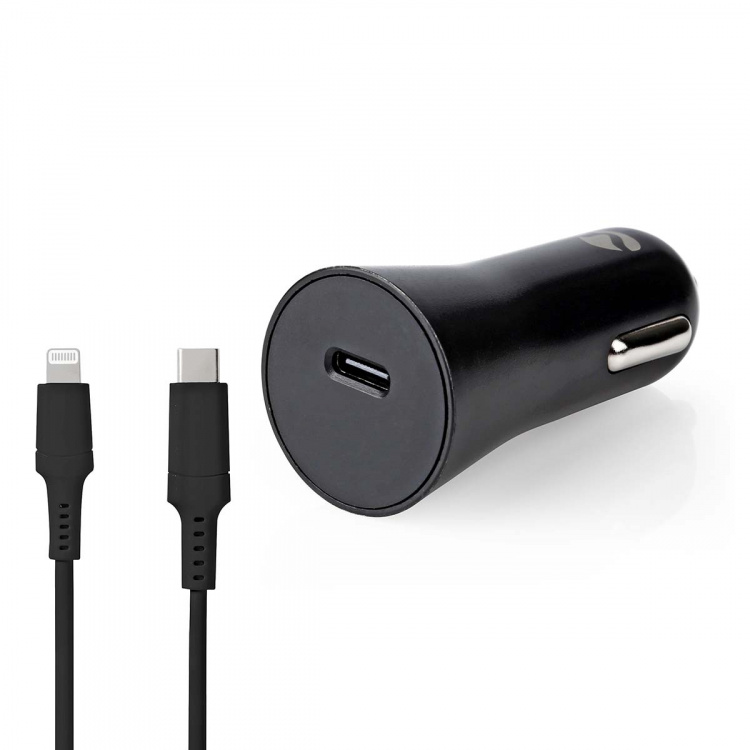 Nedis Billader | 20 W | 1.67 / 2.22 / 3.0 A | Antall utganger: 1 | Porttype: USB-C™ | Lightning 8-Pin (Løs) Kabel | 1.00 m | Automatisk Spenning Utvalg Nedis Billader | 20 W | 1.67 / 2.22 / 3.0 A | Antall utganger: 1 | Porttype: USB-C™ | Lightning 8-Pin (Løs) Kabel | 1.00 m | Automatisk Spenning Utvalg