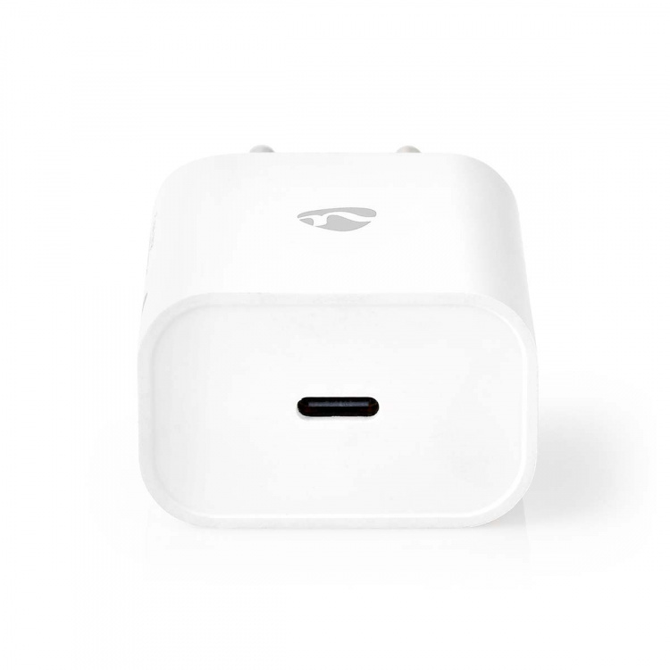Nedis vegg lader | 20 W | PD3.0 20W | Hurtigladefunksjon | 1.67 A / 2.22 A / 3.0 A | Antall utganger: 1 | USB-C™ | Lightning 8-Pin (Løs) Kabel | 1.00 m | Automatisk Spenning Utvalg | Hvit
