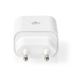 Nedis vegg lader | 20 W | PD3.0 20W | Hurtigladefunksjon | 1.67 A / 2.22 A / 3.0 A | Antall utganger: 1 | USB-C™ | Lightning 8-Pin (Løs) Kabel | 1.00 m | Automatisk Spenning Utvalg | Hvit