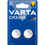 Varta Lithium knappecellebatteri CR2450 | 3 V DC | 570 mAh | 2-Blister | Sølv Varta Lithium knappecellebatteri CR2450 | 3 V DC | 570 mAh | 2-Blister | Sølv