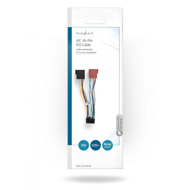 Nedis ISO Adapter Cable | ISO-kompatibilitet: JVC | 0.15 m | Rund | PVC | Plastpose