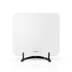 Nedis innendørs antenne | Aktiv | FM / UHF / VHF | Mottaksområde: 0-25 km | LTE700 | Forsterkning: 30 dB | ABS | Hvit