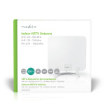 Nedis innendørs antenne | Aktiv | FM / UHF / VHF | Mottaksområde: 0-25 km | LTE700 | Forsterkning: 30 dB | ABS | Hvit