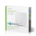 Nedis innendørs antenne | Aktiv | FM / UHF / VHF | Mottaksområde: 0-25 km | LTE700 | Forsterkning: 30 dB | ABS | Hvit