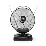 Nedis innendørs antenne | Aktiv | FM / UHF / VHF | Mottaksområde: 0-25 km | LTE700 | Forsterkning: 36 dB | Forsterkningskontroll | ABS | Sort