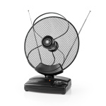 Nedis innendørs antenne | Aktiv | FM / UHF / VHF | Mottaksområde: 0-25 km | LTE700 | Forsterkning: 36 dB | Forsterkningskontroll | ABS | Sort