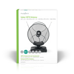Nedis innendørs antenne | Aktiv | FM / UHF / VHF | Mottaksområde: 0-25 km | LTE700 | Forsterkning: 36 dB | Forsterkningskontroll | ABS | Sort