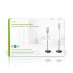 Nedis Speaker Mount | Kompatibel med: Universell | Gulv | 4.5 kg | Høydejusterbar | ABS / Stål | Sort