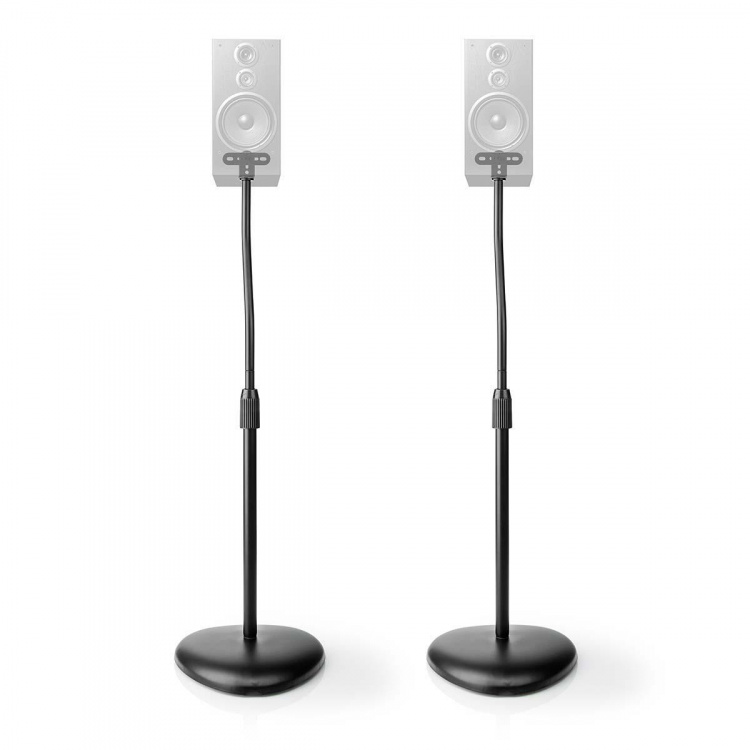 Nedis Speaker Mount | Kompatibel med: Universell | Gulv | 4.5 kg | Høydejusterbar | ABS / Stål | Sort