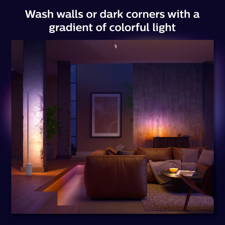 Philips Hue Gradient Signe Gulvlampe Hvit og Colour Ambiance Hvit