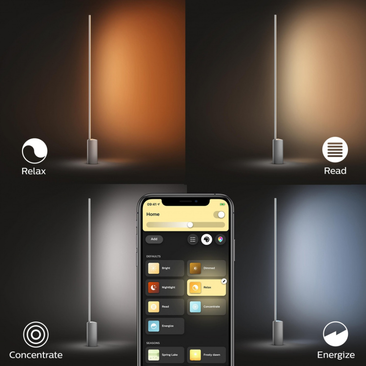 Philips Hue Gradient Signe Gulvlampe Wh/Colour Black