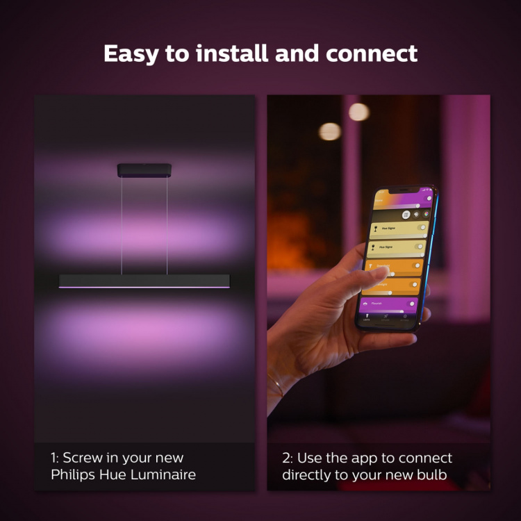 Philips Hue Ensis pendellampe hvit/fargesvart