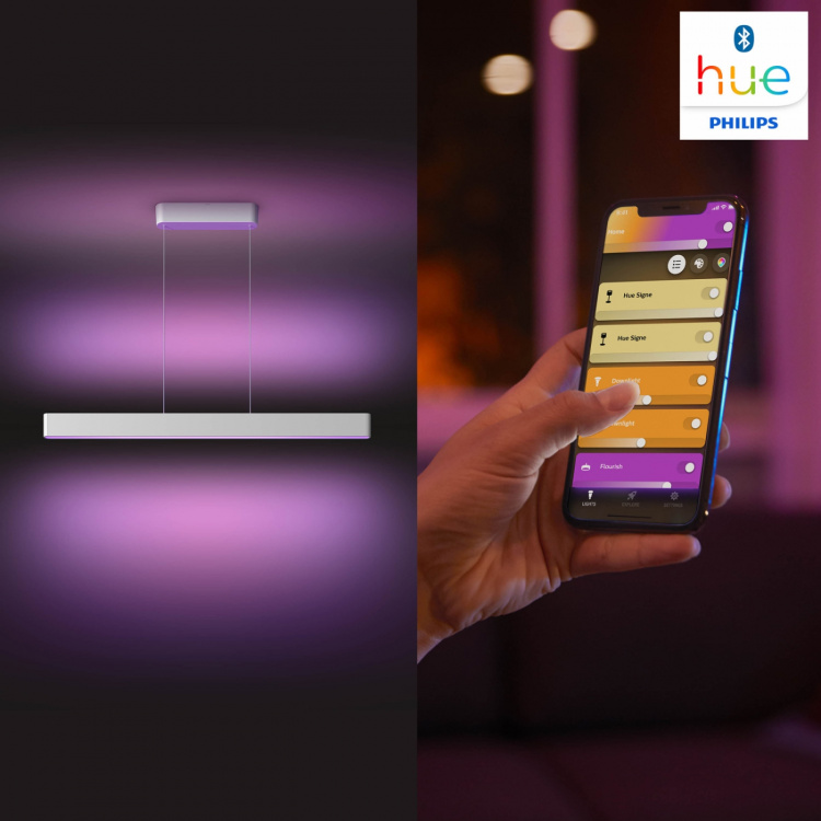 Philips Hue Ensis Pendellampe hvit/farge hvit