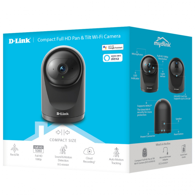 D-Link DCS-6500LH Full HD Pan/Tilt WiFi-kamera