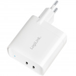 LogiLink USB-lader 2 x USB-C PD 40W GaN