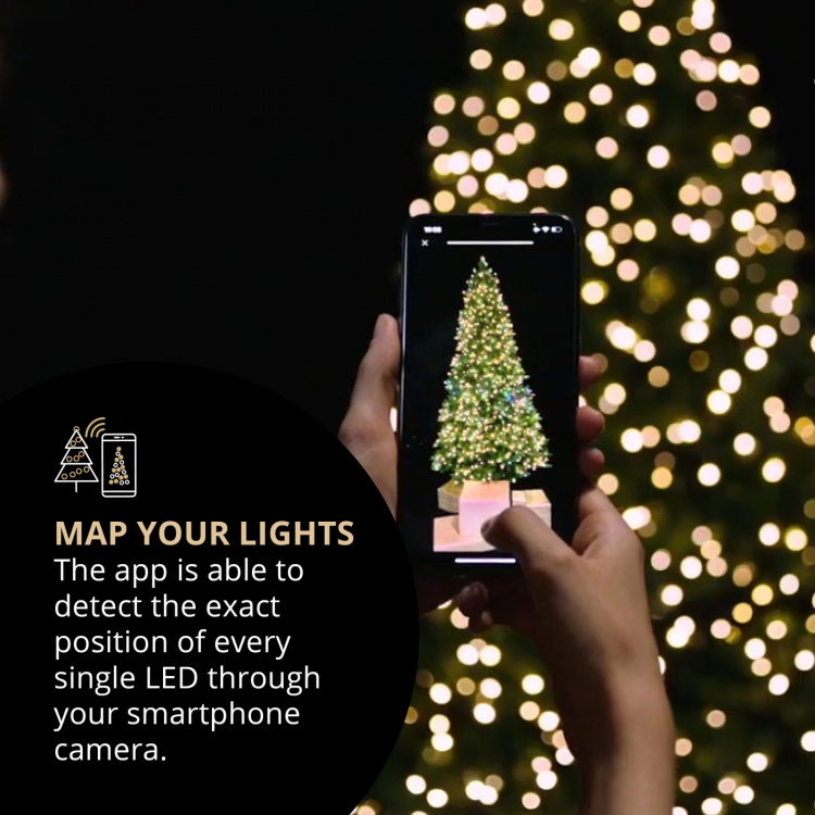 Twinkly Forhåndsbelyst juletre 2,3 m med 500 AWW LED GenII Gold Ed