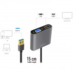 LogiLink USB-A 3.0 -> HDMI hunn + VGA hunn-adapter LogiLink USB-A 3.0 -> HDMI hunn + VGA hunn-adapter