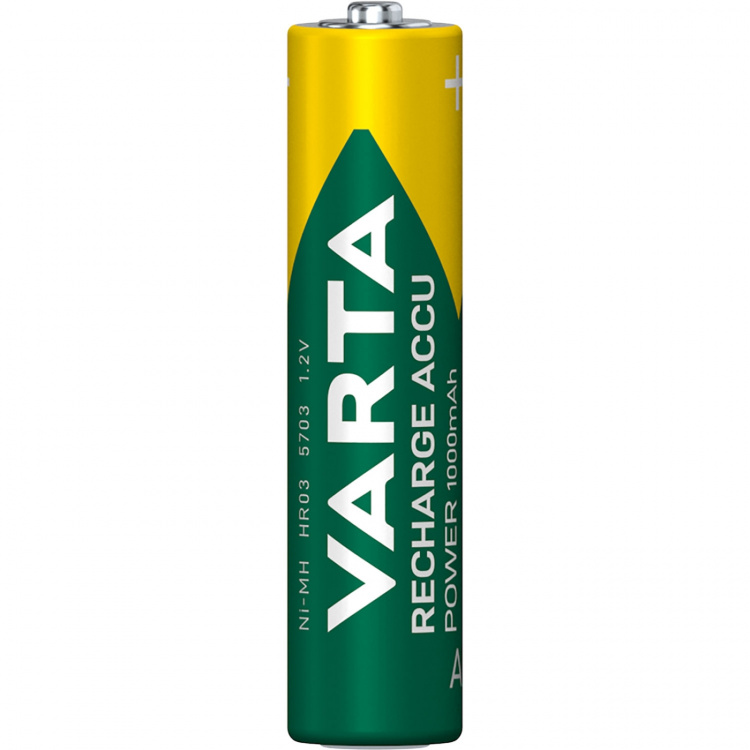 Varta Oppladbart batteri AAA 1000 mAh 4-pakning Varta Oppladbart batteri AAA 1000 mAh 4-pakning