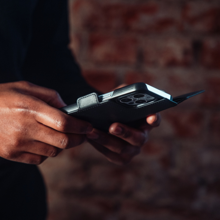 Krusell Leather Phone Wallet iPhone 13 Pro Black Krusell Leather Phone Wallet iPhone 13 Pro Black