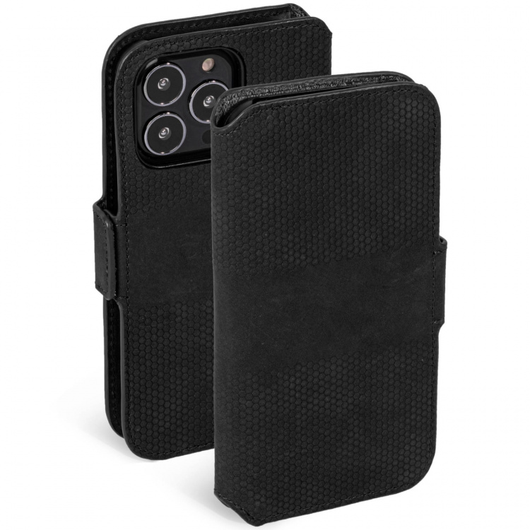 Krusell Leather Phone Wallet iPhone 13 Pro Max Svart