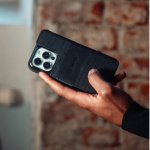 Krusell Leather Phone Wallet iPhone 13 Pro Max Svart