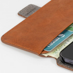 Krusell Leather Phone Wallet iPhone 13 Cognac Krusell Leather Phone Wallet iPhone 13 Cognac