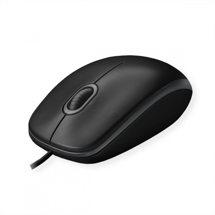 Logitech B100 optisk USB-mus, 800 dpi, 180 cm kabel, svart