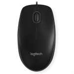 Logitech B100 optisk USB-mus, 800 dpi, 180 cm kabel, svart