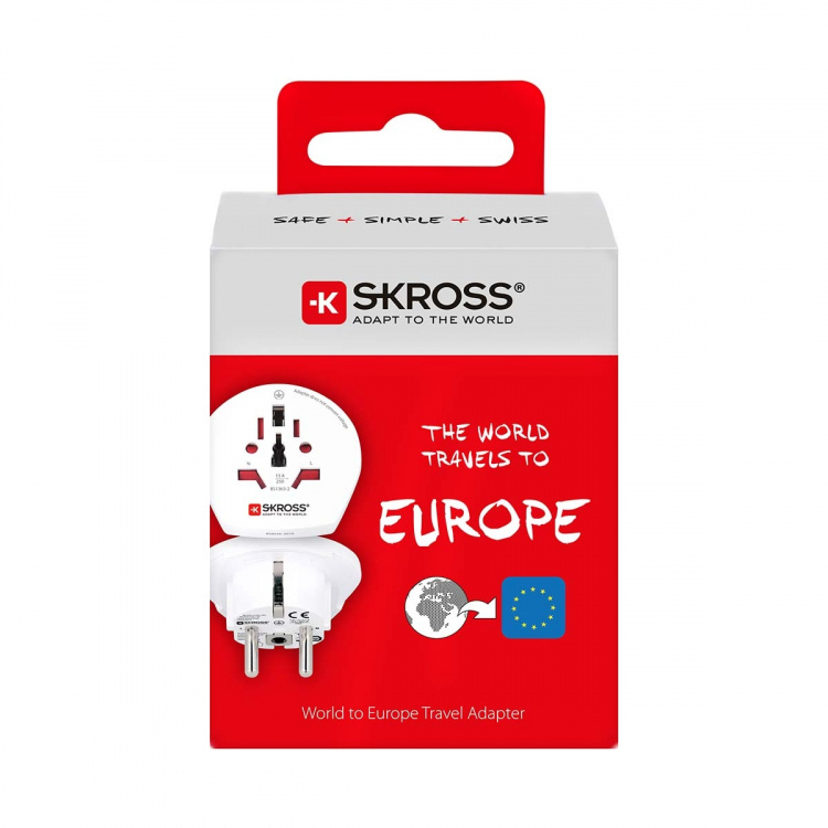 SKROSS Reise Adapter Verden-to-Europa Earthed SKROSS Reise Adapter Verden-to-Europa Earthed