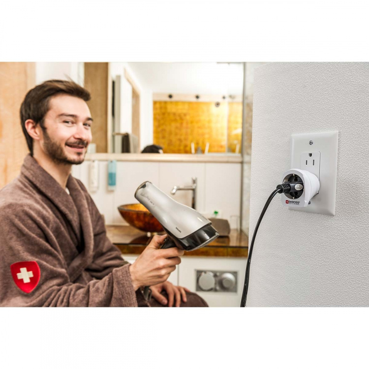 SKROSS Reise Adapter Europa-till-USA Earthed SKROSS Reise Adapter Europa-till-USA Earthed