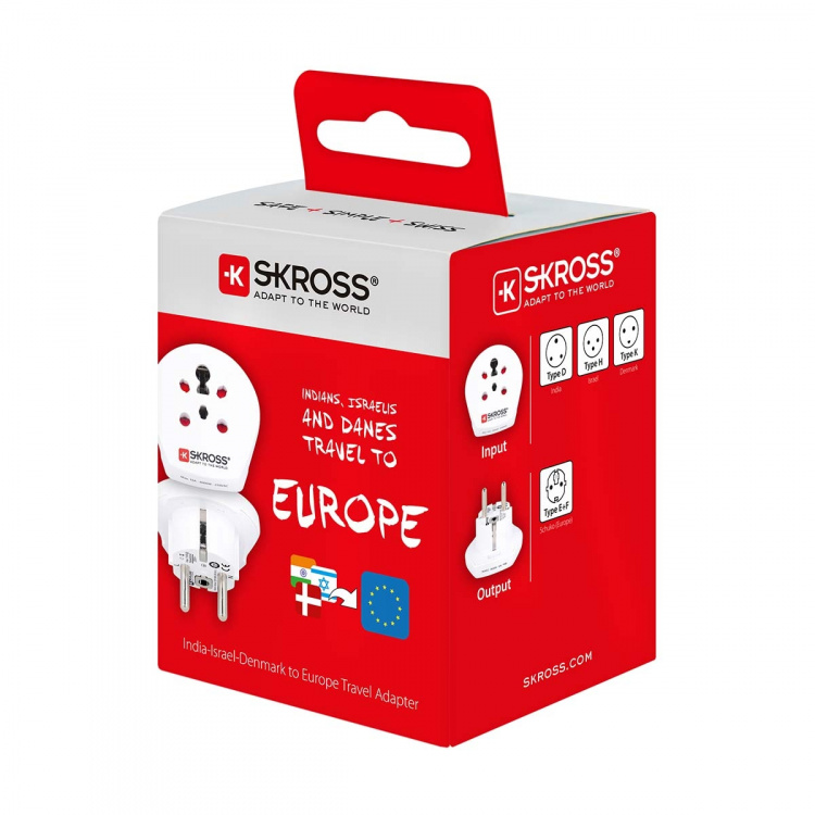 SKROSS Reise Adapter India / Israel / Danmark till Europa SKROSS Reise Adapter India / Israel / Danmark till Europa