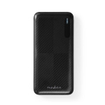 Nedis Power Bank | 10000 mAh | 1.5 / 2.0 / 3.0 A | Antall utganger: 2 | Utgangstilkobling: 1x USB-A / 1x USB-C™ | Inngangstilkobling: 1x Micro USB / 1x USB-C™ | PD2.0 18W | Lithium-Polymer