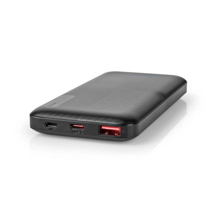 Nedis Power Bank | 10000 mAh | 1.5 / 2.0 / 3.0 A | Antall utganger: 2 | Utgangstilkobling: 1x USB-A / 1x USB-C™ | Inngangstilkobling: 1x Micro USB / 1x USB-C™ | PD2.0 18W | Lithium-Polymer Nedis Power Bank | 10000 mAh | 1.5 / 2.0 / 3.0 A | Antall utganger: 2 | Utgangstilkobling: 1x USB-A / 1x USB-C™ | Inngangstilkobling: 1x Micro USB / 1x USB-C™ | PD2.0 18W | Lithium-Polymer