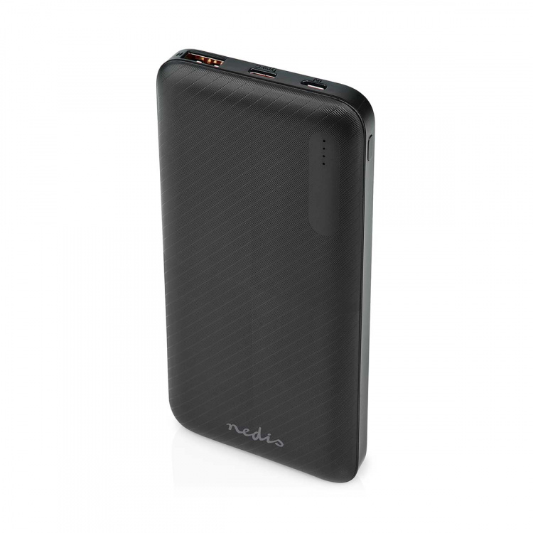 Nedis Power Bank | 10000 mAh | 1.5 / 2.0 / 3.0 A | Antall utganger: 2 | Utgangstilkobling: 1x USB-A / 1x USB-C™ | Inngangstilkobling: 1x Micro USB / 1x USB-C™ | PD2.0 18W | Lithium-Polymer Nedis Power Bank | 10000 mAh | 1.5 / 2.0 / 3.0 A | Antall utganger: 2 | Utgangstilkobling: 1x USB-A / 1x USB-C™ | Inngangstilkobling: 1x Micro USB / 1x USB-C™ | PD2.0 18W | Lithium-Polymer