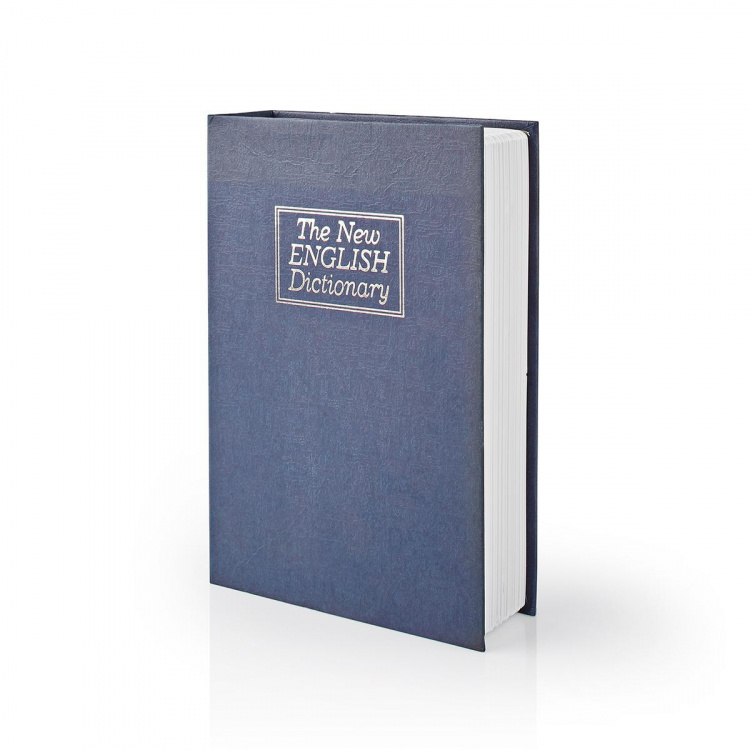 Nedis Hvelv | Book Sikker | Nøkkellås | Innendørs | Medium | indre Volume: 1.6 l | 2 Keys Inkludert | Blå / Sølv