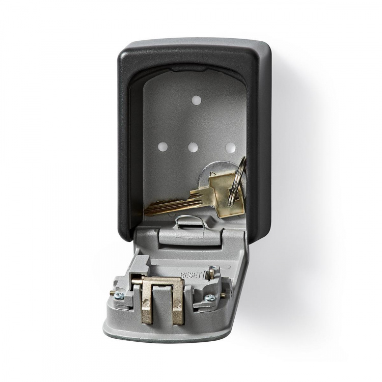 Nedis Hvelv | Key Safe | Kombinasjon Dial Lock | Innendørs og Utendørs | Grå / Sort Nedis Hvelv | Key Safe | Kombinasjon Dial Lock | Innendørs og Utendørs | Grå / Sort