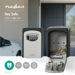 Nedis Hvelv | Key Safe | Kombinasjon Dial Lock | Innendørs og Utendørs | Grå / Sort Nedis Hvelv | Key Safe | Kombinasjon Dial Lock | Innendørs og Utendørs | Grå / Sort