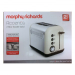 MORPHY RICHARDS Brødrister Accents Hvit 2-Skiver MORPHY RICHARDS Brødrister Accents Hvit 2-Skiver