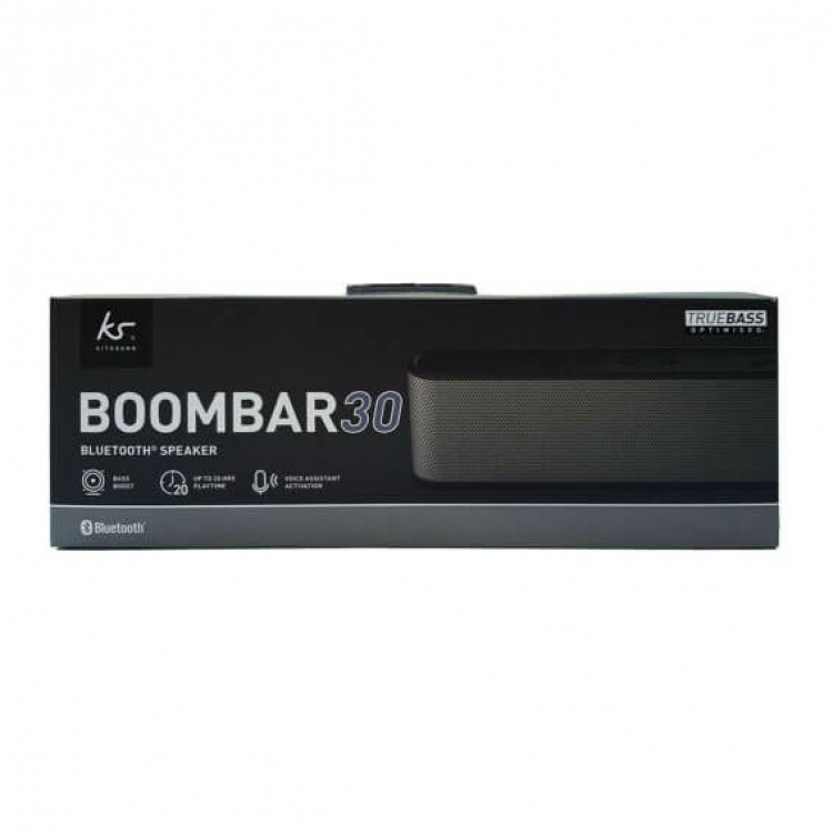 KitSound Høyttaler BOOMBAR 30 Bluetooth Svart/Gunmetall