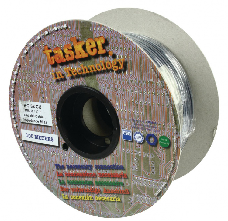 Tasker Tale Kabel på Snelle RG58 5.0 mm 100 m Sort